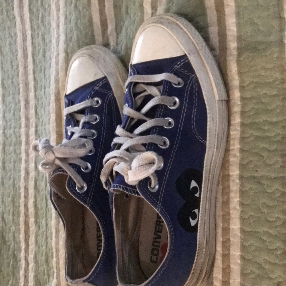 Blue CDG Converse